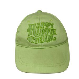 Happy Hippie Team Strapback Hat Green OSFA 52cm Adjustable Embroidered CTS Hats